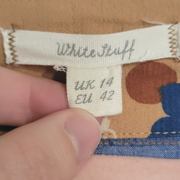 White Stuff Multi-Print Tie Blouse - Picture 6 of 7